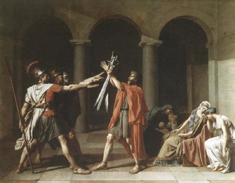 Jacques-Louis  David oath of the horatii France oil painting art